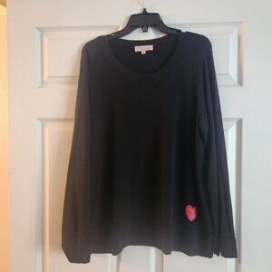 PHILOSOPHY women's sweater size 2X Black Cotton long sleeves